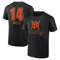 Patrick Bailey San Francisco Giants Name & Number Fastball T-Shirt - Black T-shirts