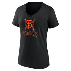 Patrick Bailey San Francisco Giants Women's Name & Number Fastball V-Neck T-Shirt - Black T-shirts