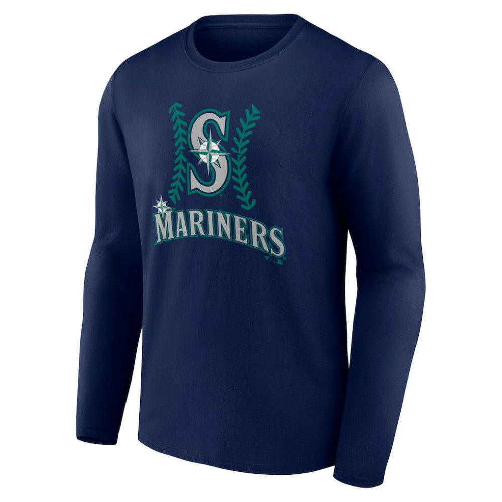 J.P. Crawford Seattle Mariners Name & Number Fastball Long Sleeve T-Shirt - Navy T-shirts
