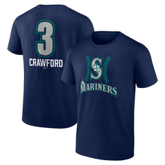 J.P. Crawford Seattle Mariners Name & Number Fastball T-Shirt - Navy T-shirts