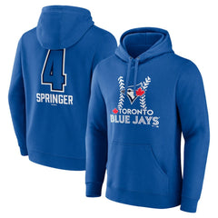 George Springer Toronto Blue Jays Name & Number Fastball Pullover Hoodie - Royal Hoodies