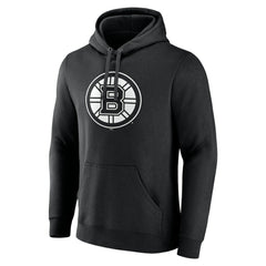 NHL,Custom Boston Bruins Personalized Name & Number Monochrome Pullover Hoodie - Black