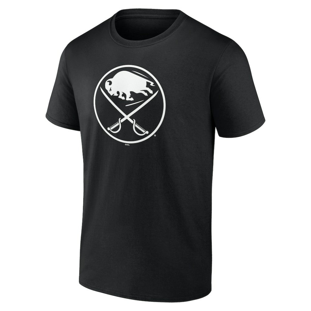 NHL,Custom Buffalo Sabres Personalized Name & Number Monochrome T-Shirt - Black