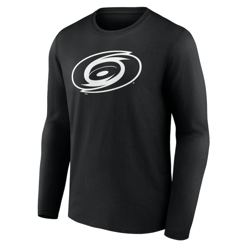 NHL,Custom Carolina Hurricanes Personalized Name & Number Monochrome Long Sleeve T-Shirt - Black