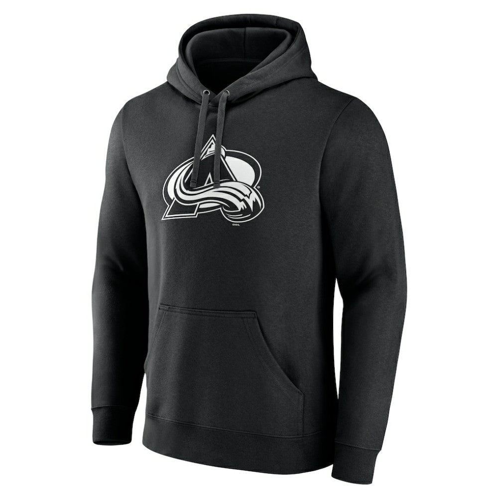 NHL,Custom Colorado Avalanche Personalized Name & Number Monochrome Pullover Hoodie - Black