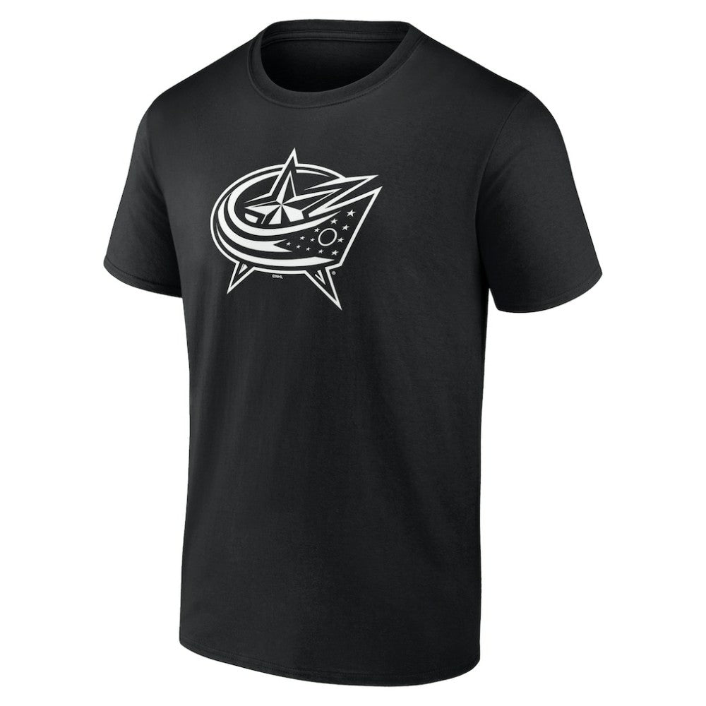 NHL,Custom Columbus Blue Jackets Personalized Name & Number Monochrome T-Shirt - Black