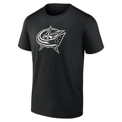 NHL,Custom Columbus Blue Jackets Personalized Name & Number Monochrome T-Shirt - Black