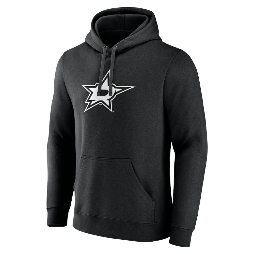 NHL,Custom Dallas Stars Personalized Name & Number Monochrome Pullover Hoodie - Black