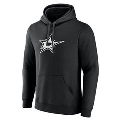NHL,Custom Dallas Stars Personalized Name & Number Monochrome Pullover Hoodie - Black