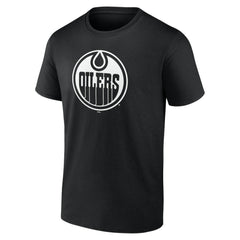 NHL,Custom Edmonton Oilers Personalized Name & Number Monochrome T-Shirt - Black