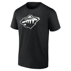 NHL,Custom Minnesota Wild Personalized Name & Number Monochrome T-Shirt - Black