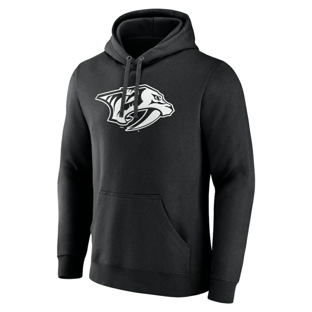 NHL,Custom Nashville Predators Personalized Name & Number Monochrome Pullover Hoodie - Black