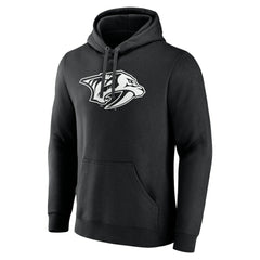 NHL,Custom Nashville Predators Personalized Name & Number Monochrome Pullover Hoodie - Black