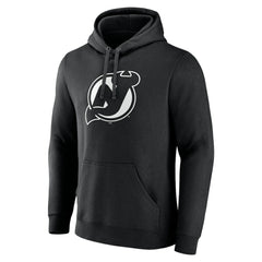 NHL,Custom New Jersey Devils Personalized Name & Number Monochrome Pullover Hoodie - Black
