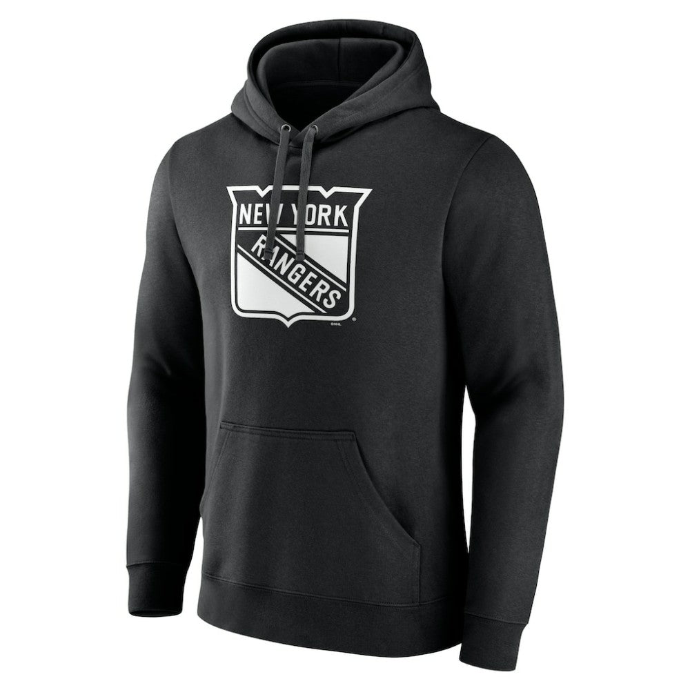 NHL,Custom New York Rangers Personalized Name & Number Monochrome Pullover Hoodie - Black