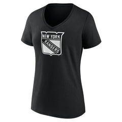 NHL,Custom New York Rangers Women's Personalized Name & Number Monochrome V-Neck T-Shirt - Black