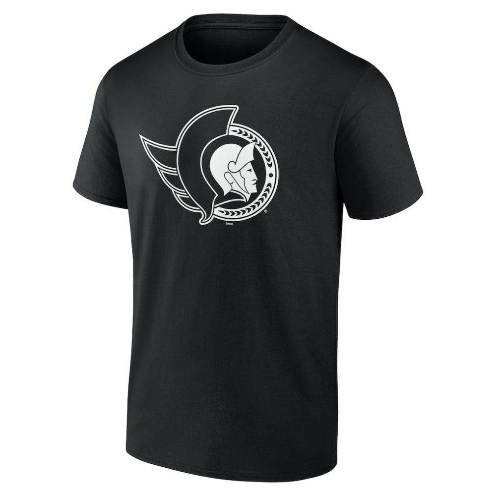 NHL,Custom Ottawa Senators Personalized Name & Number Monochrome T-Shirt - Black
