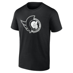 NHL,Custom Ottawa Senators Personalized Name & Number Monochrome T-Shirt - Black