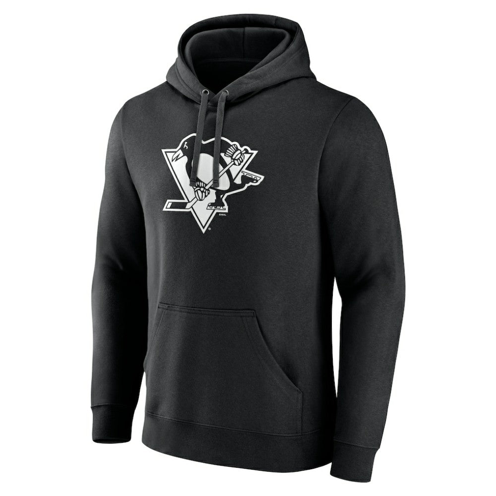 NHL,Custom Pittsburgh Penguins Personalized Name & Number Monochrome Pullover Hoodie - Black