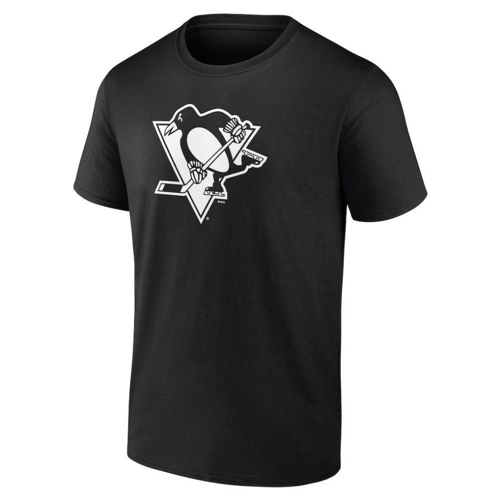 NHL,Custom Pittsburgh Penguins Personalized Name & Number Monochrome T-Shirt - Black