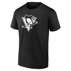 NHL,Custom Pittsburgh Penguins Personalized Name & Number Monochrome T-Shirt - Black