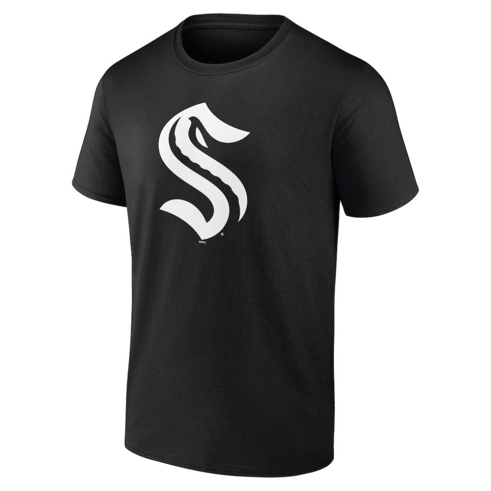 NHL,Custom Seattle Kraken Personalized Name & Number Monochrome T-Shirt - Black
