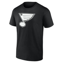 NHL,Custom St. Louis Blues Personalized Name & Number Monochrome T-Shirt - Black