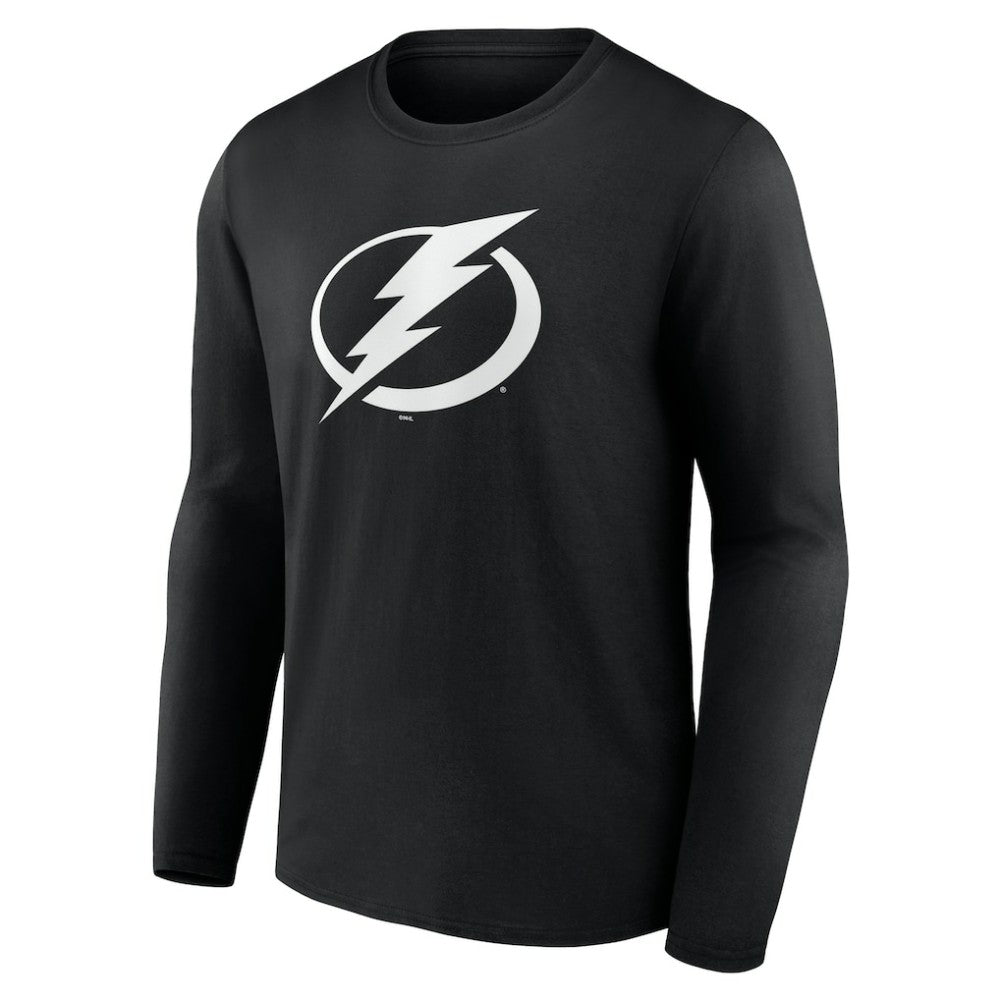 NHL,Custom Tampa Bay Lightning Personalized Name & Number Monochrome Long Sleeve T-Shirt - Black