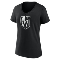 NHL,Custom Vegas Golden Knights Women's Personalized Name & Number Monochrome V-Neck T-Shirt - Black