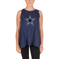 Dallas Cowboys New Era Women's Plus Size Space Dye Active Tank Top Navy