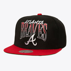 Atlanta Braves Mitchell & Ness Rise Up Snapback Hat - Black Hats
