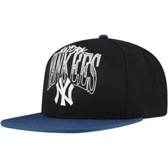New York Yankees Mitchell & Ness Rise Up Snapback Hat - Black Hats