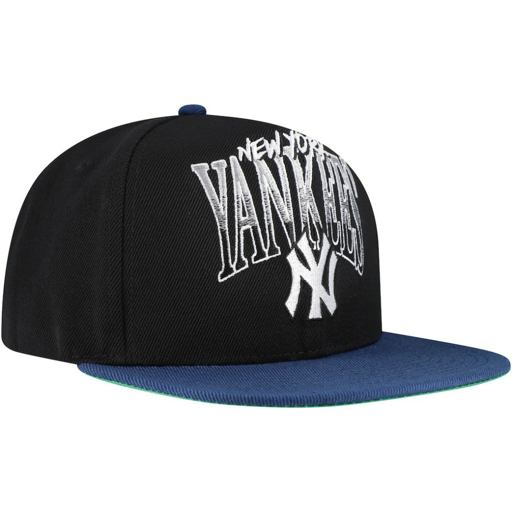 New York Yankees Mitchell & Ness Rise Up Snapback Hat - Black Hats