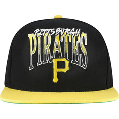 Pittsburgh Pirates Mitchell & Ness Rise Up Snapback Hat - Black Hats