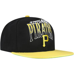 Pittsburgh Pirates Mitchell & Ness Rise Up Snapback Hat - Black Hats