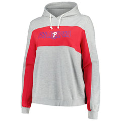 Philadelphia Phillies Profile Women's Plus Size Pullover Jersey Hoodie - Heather Gray Jerseys