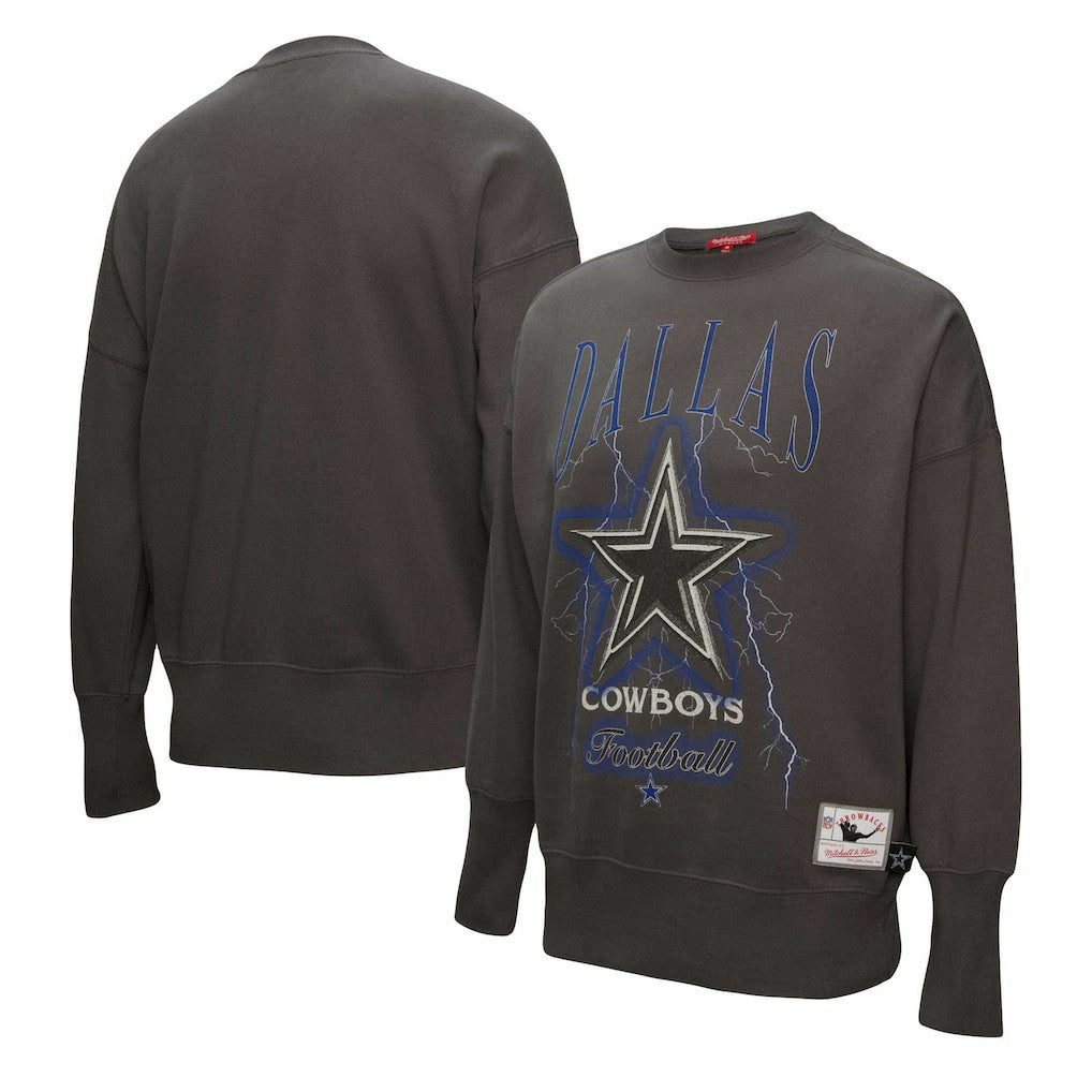 Dallas Cowboys Women's Distressed Logo 4.0 Pullover Sweatshirt Charcoal
