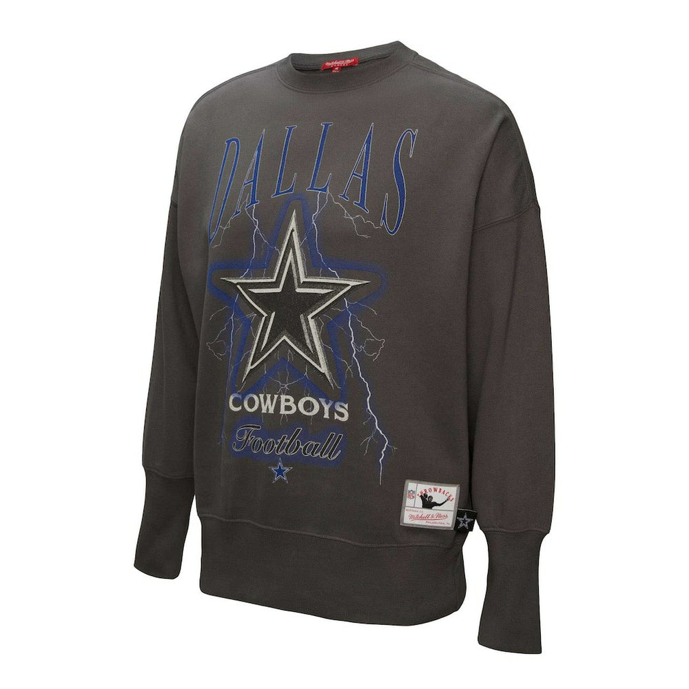 Dallas Cowboys Women's Distressed Logo 4.0 Pullover Sweatshirt Charcoal