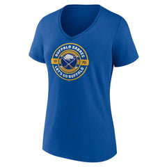 NHL Buffalo Sabres Women's Native V-Neck T-Shirt - Royal
