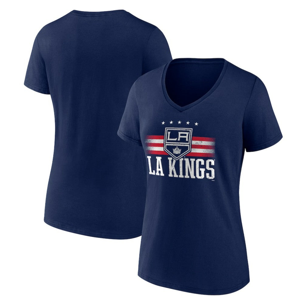 NHL Los Angeles Kings Women's Americana Team V-Neck T-Shirt - Navy