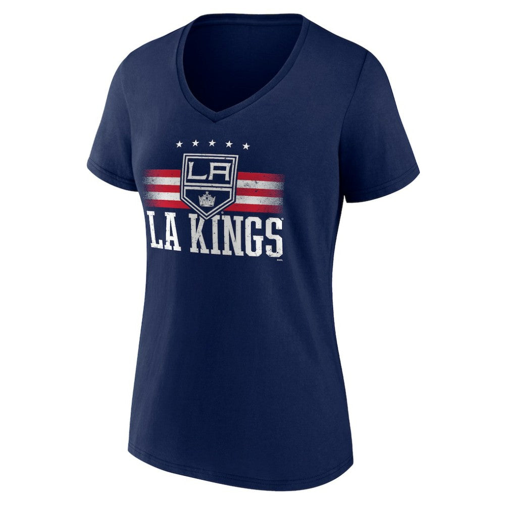 NHL Los Angeles Kings Women's Americana Team V-Neck T-Shirt - Navy