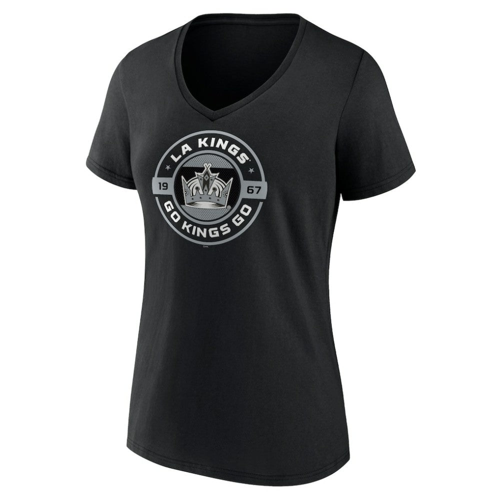 NHL Los Angeles Kings Women's Native V-Neck T-Shirt - Black