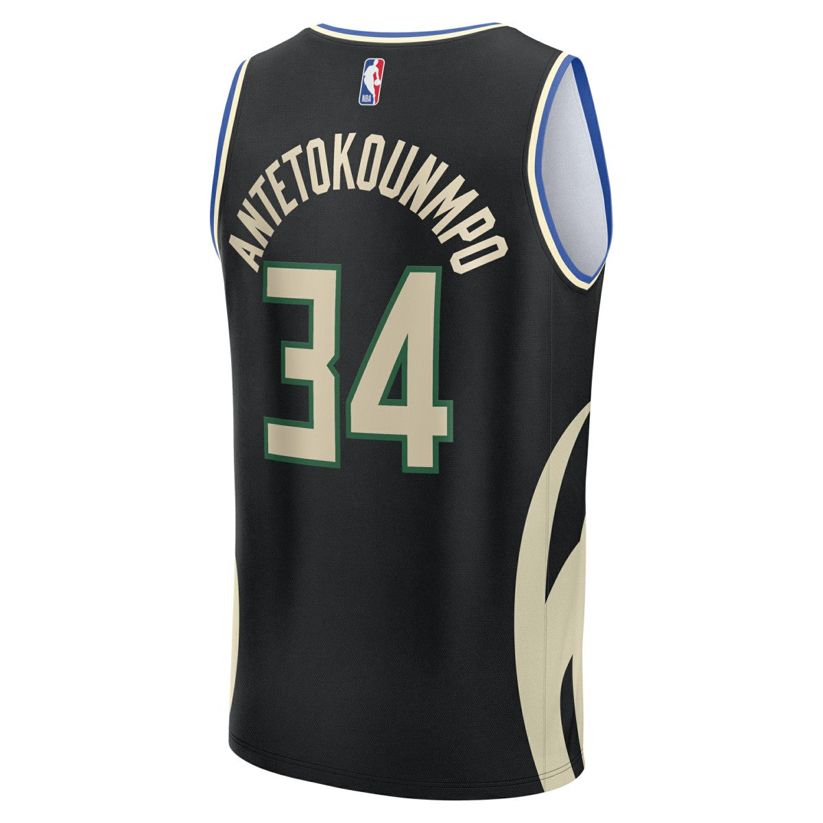 Giannis Antetokounmpo Milwaukee Bucks Fast Break Replica Player Jersey Statement Edition Black