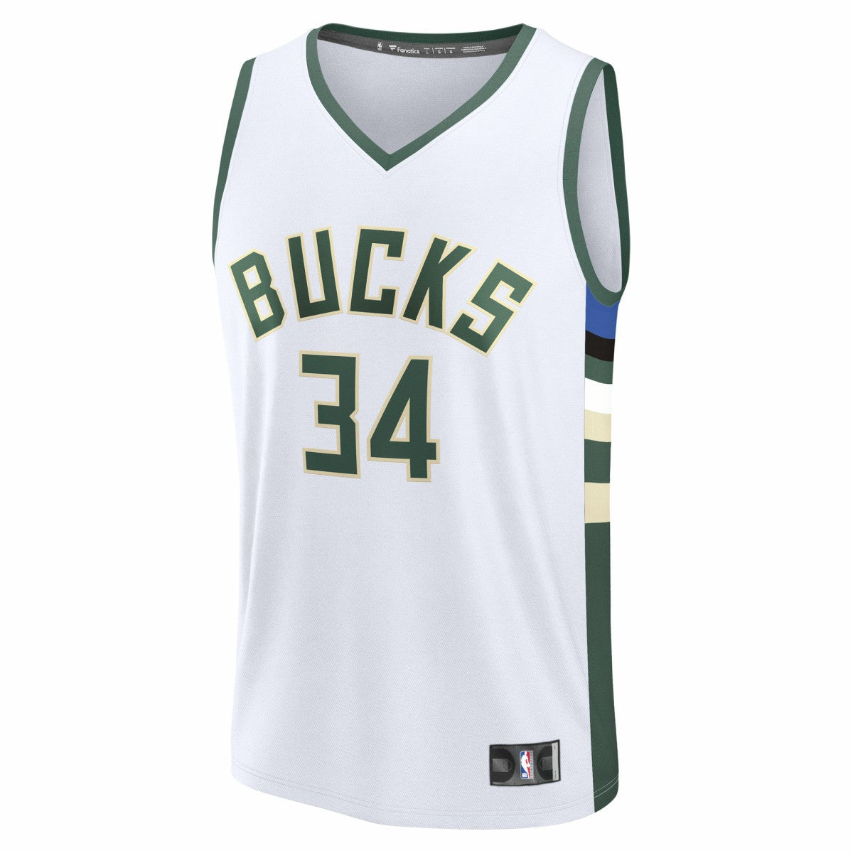Giannis Antetokounmpo Milwaukee Bucks Youth Fast Break Replica Player Jersey Association Edition White
