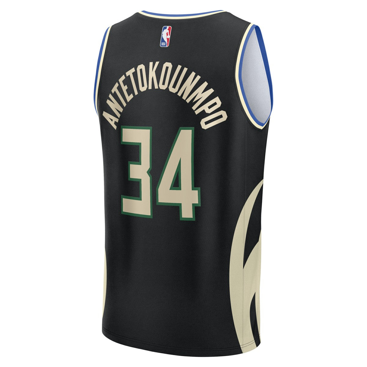 Giannis Antetokounmpo Milwaukee Bucks Youth Fast Break Replica Player Jersey Statement Edition Black