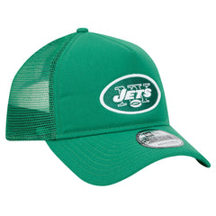 New York Jets New Era 9FORTY A-Frame Trucker Adjustable Hat Green