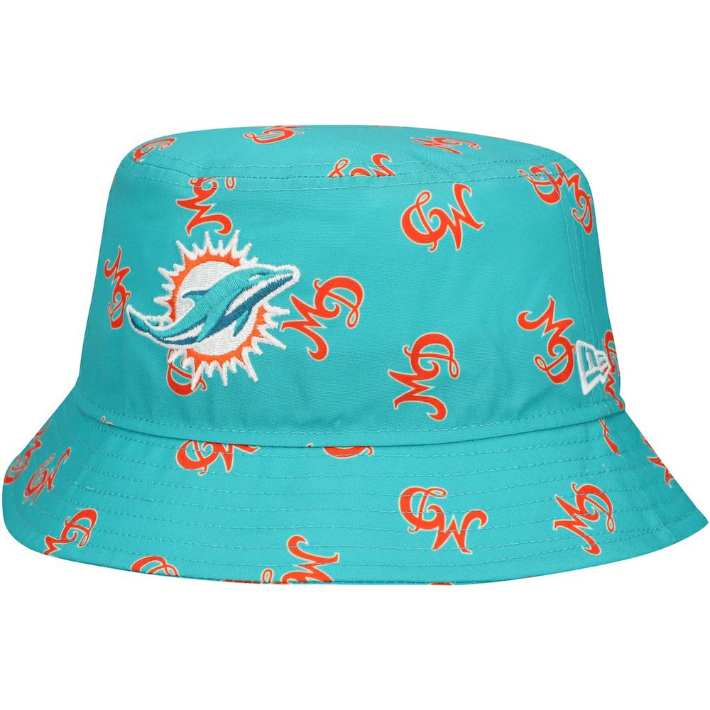 Miami Dolphins New Era City Originals Bucket Hat Aqua