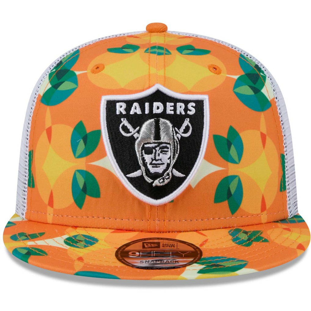 Las Vegas Raiders New Era Citrus 9FIFTY Trucker Snapback Hat Orange