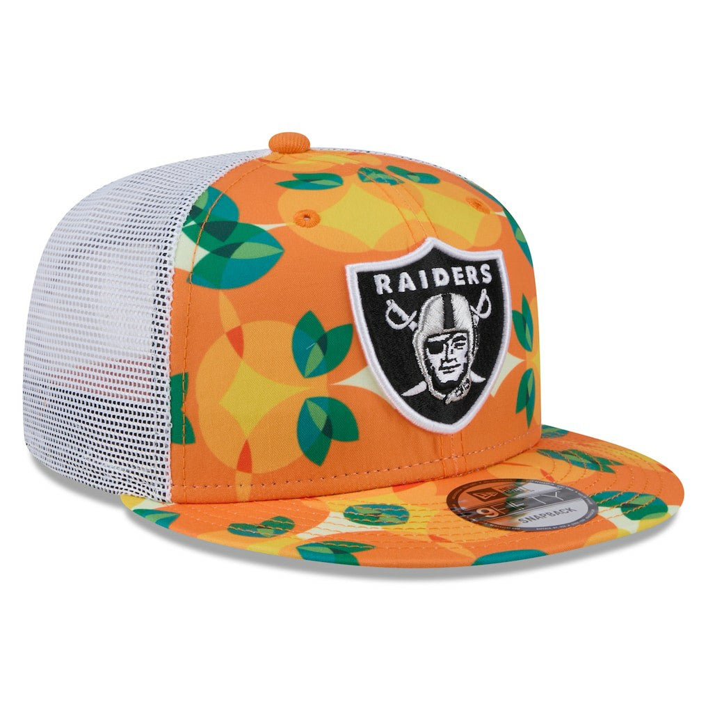 Las Vegas Raiders New Era Citrus 9FIFTY Trucker Snapback Hat Orange