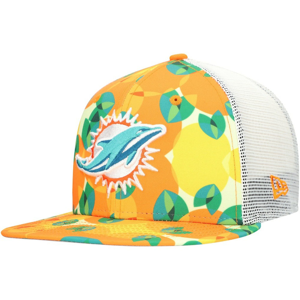 Miami Dolphins New Era Citrus 9FIFTY Trucker Snapback Hat Orange